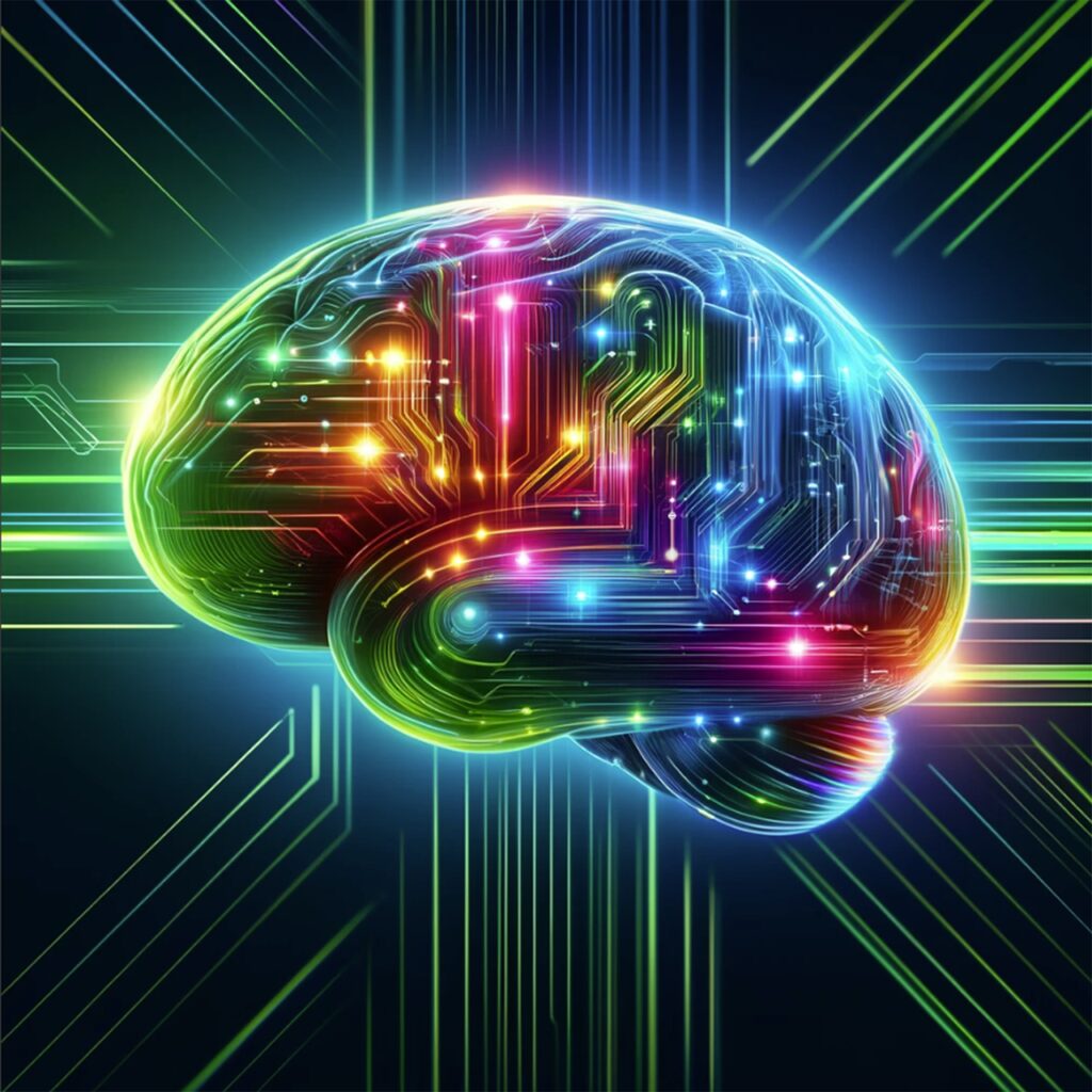 Neurodiversität und Trauma im Business: Traumasensibles Coaching Karen Wiltner Coaching Grafik eines vernetzten Gehirns in bunten Farben, dargestellt als Symbol für die Vielfalt neurodiversen Denkens im Business.