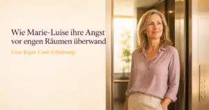 Frau steht ruhig und entspannt – Yager Code Erfahrungsbericht Angst vor engen Räumen überwunden